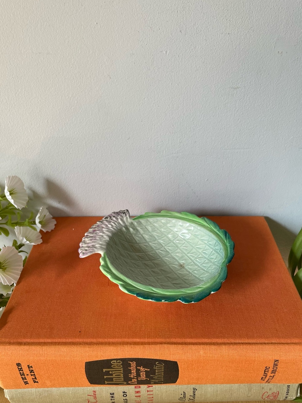 Rare Vintage 1930s Carlton Ware Thistle Jam Relish Trinket Dish 1676 Art Deco - Picture 2 of 11